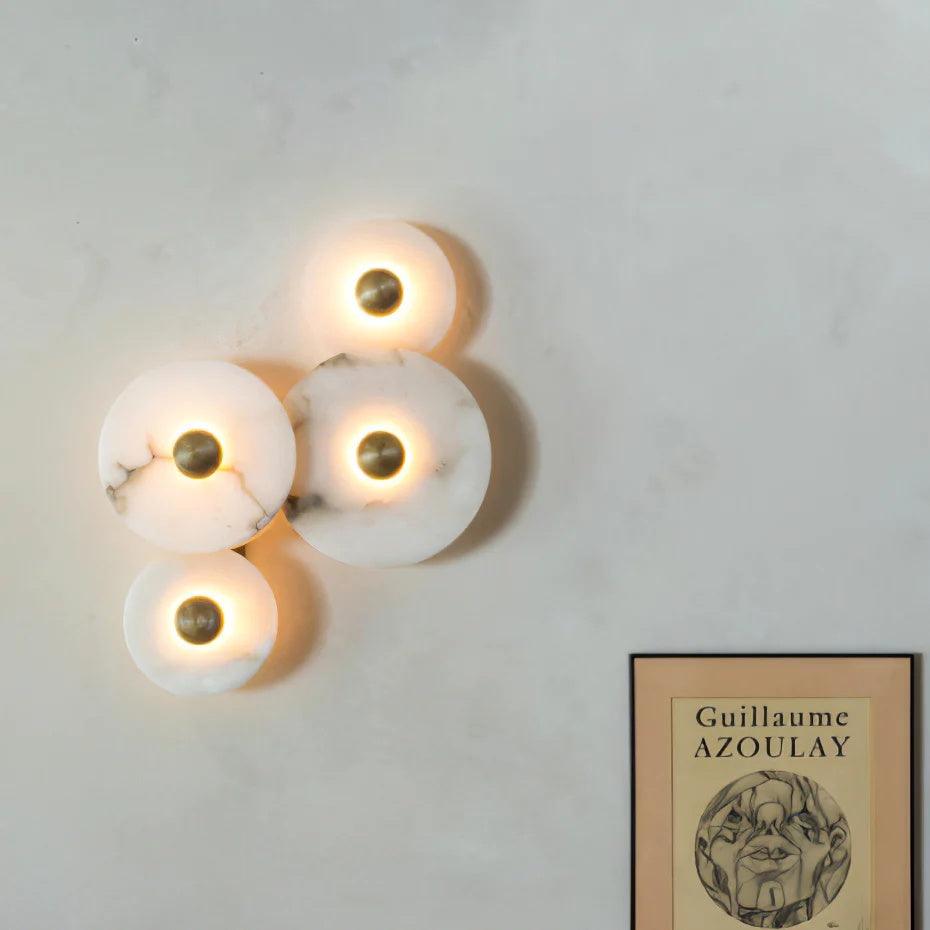 Kesterlynne Alabaster Wall Light-Moonnatur
