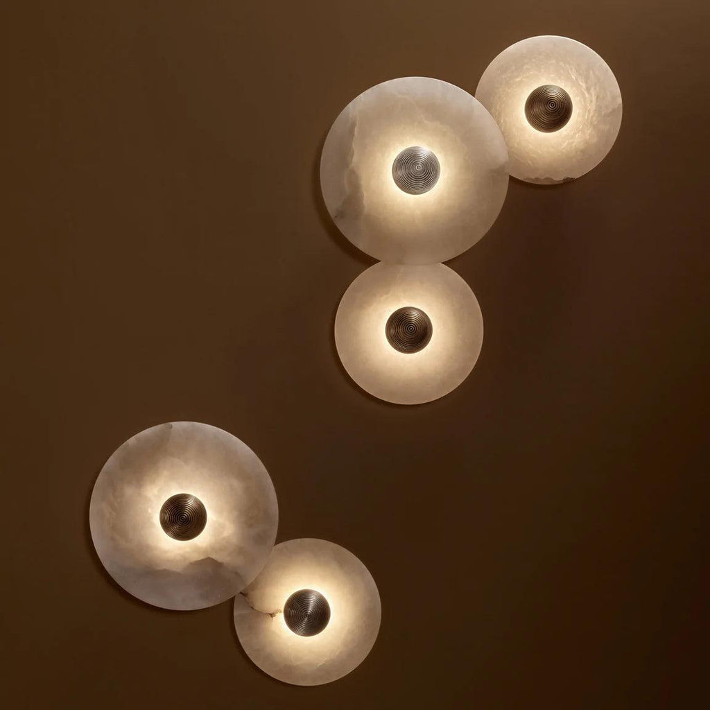 Kesterlynne Alabaster Wall Light-Moonnatur