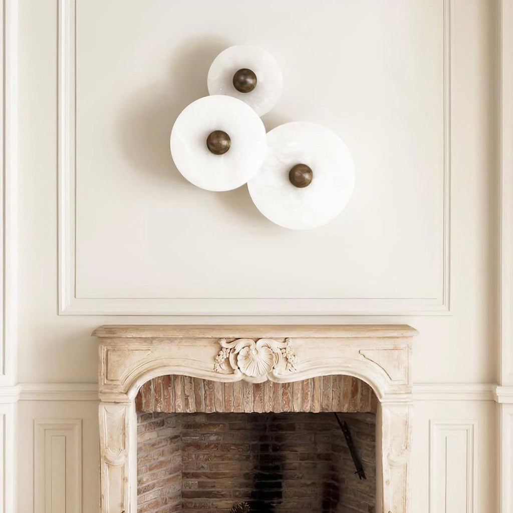 Kesterlynne Alabaster Wall Light-Moonnatur