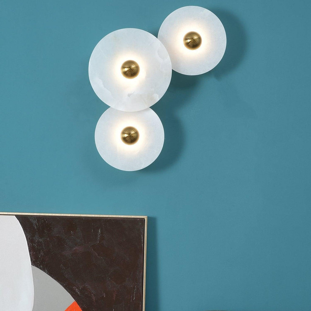 Kesterlynne Alabaster Wall Light-Moonnatur