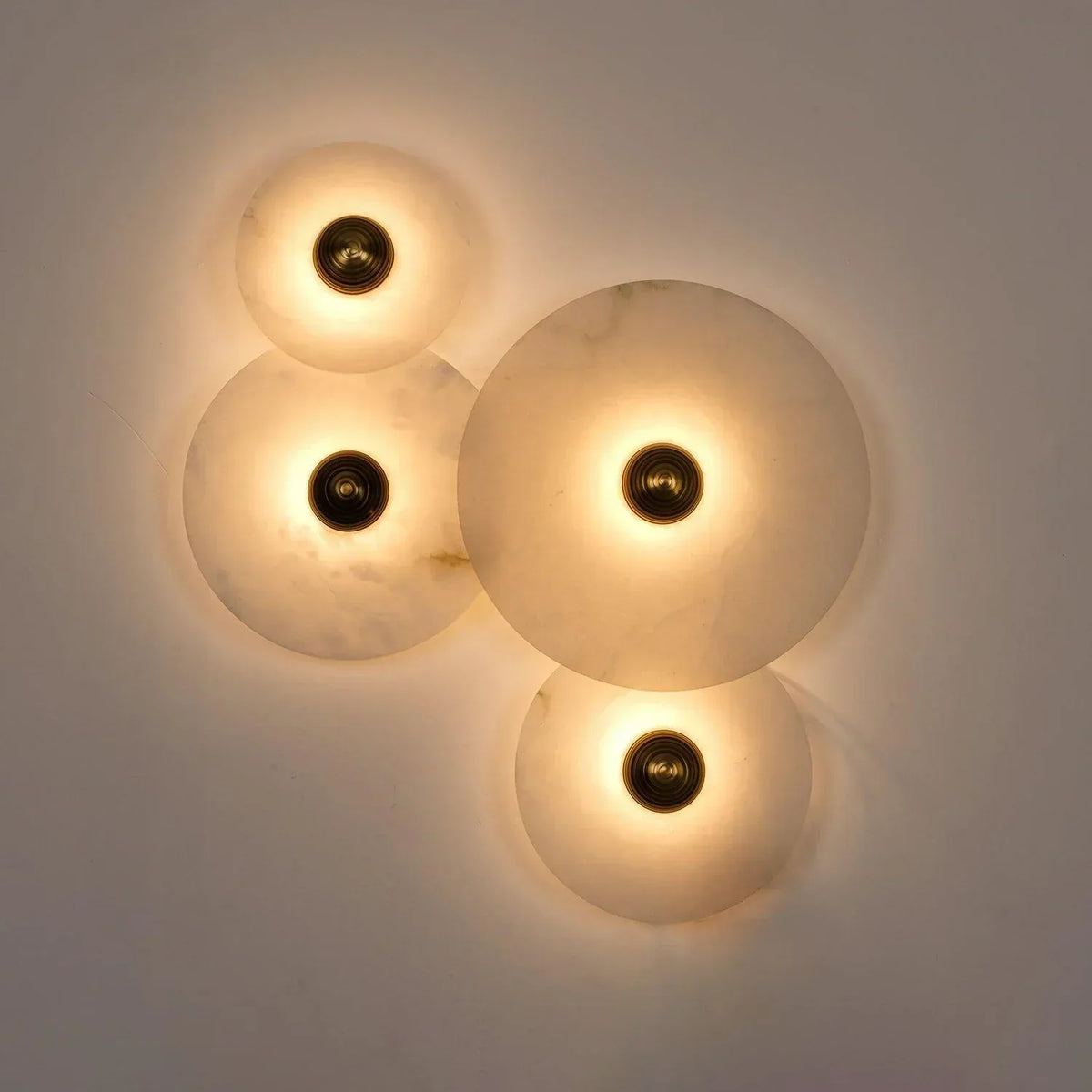 Ambeldale Alabaster Wall Light-Moonnatur