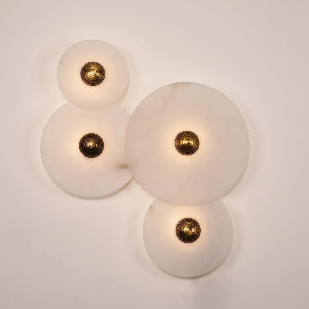 Ambeldale Alabaster Wall Light-Moonnatur