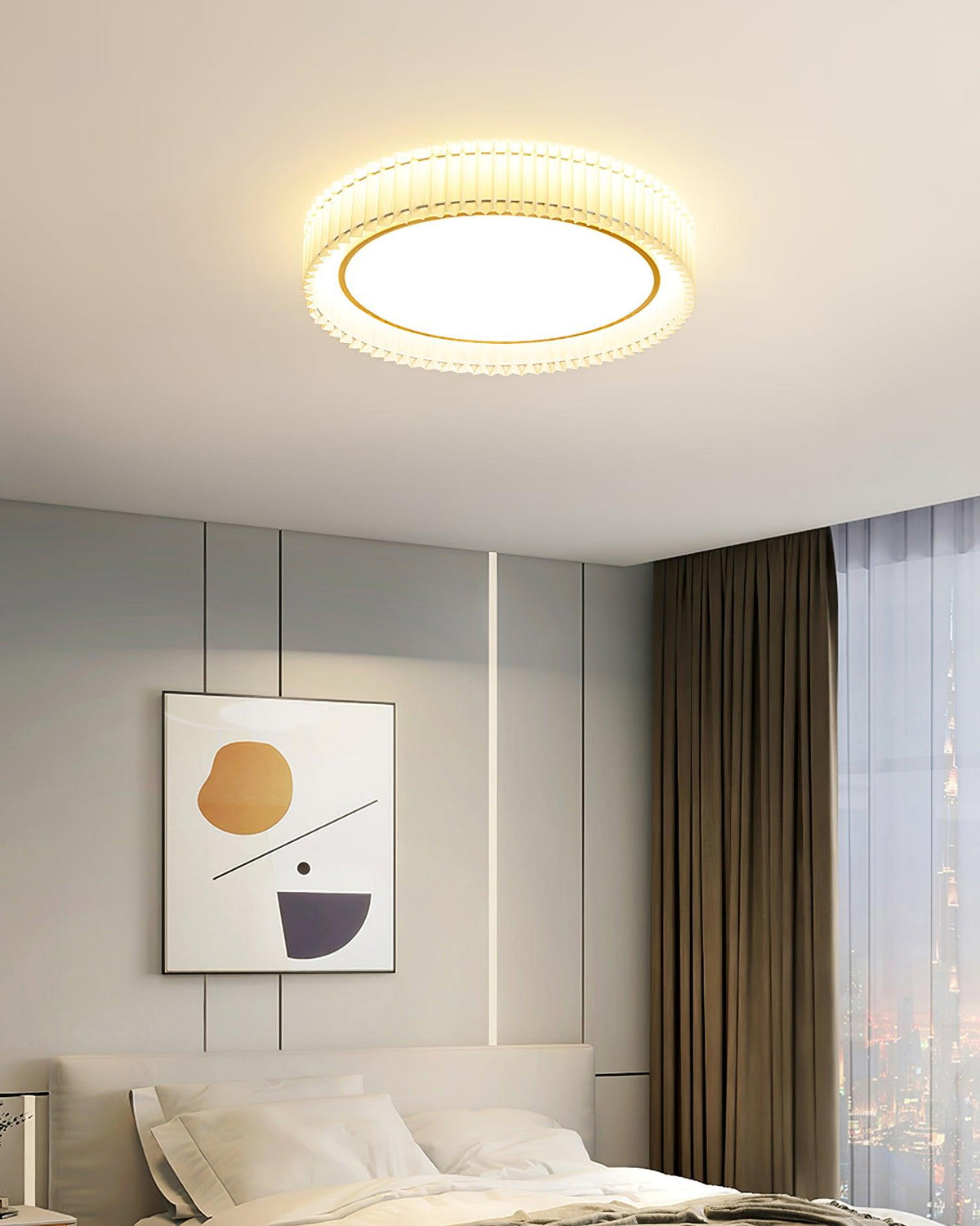 Eldenune Fabric Ceiling Light-Moonnatur