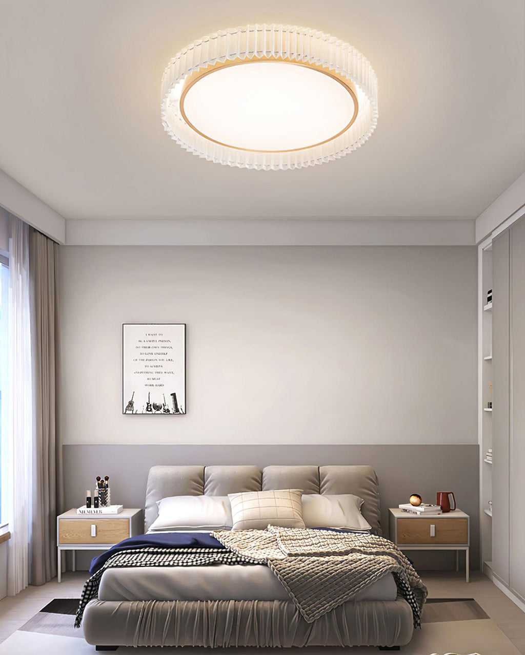 Eldenune Fabric Ceiling Light-Moonnatur