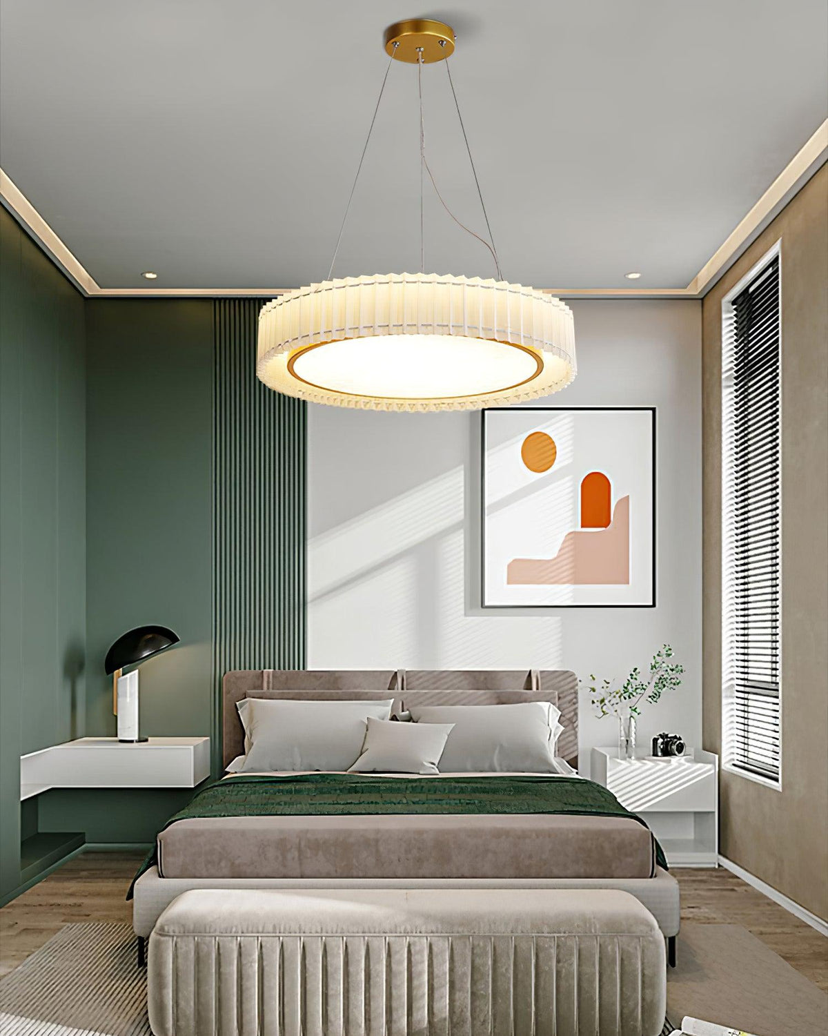 Venena Fabric Pendant Light-Moonnatur