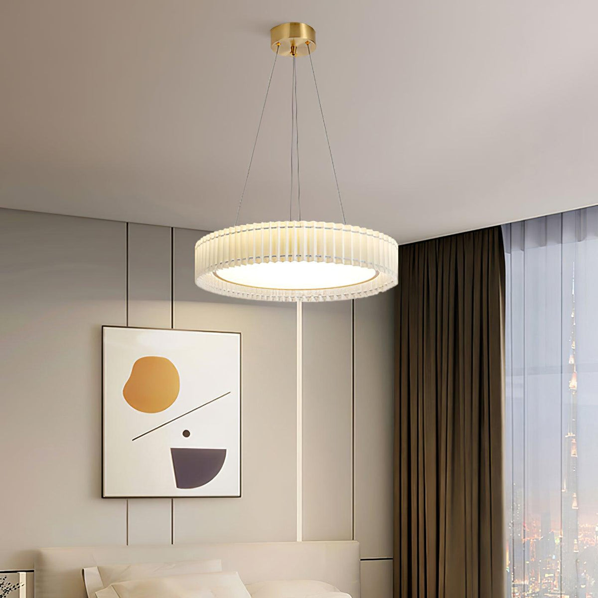 Venena Fabric Pendant Light-Moonnatur