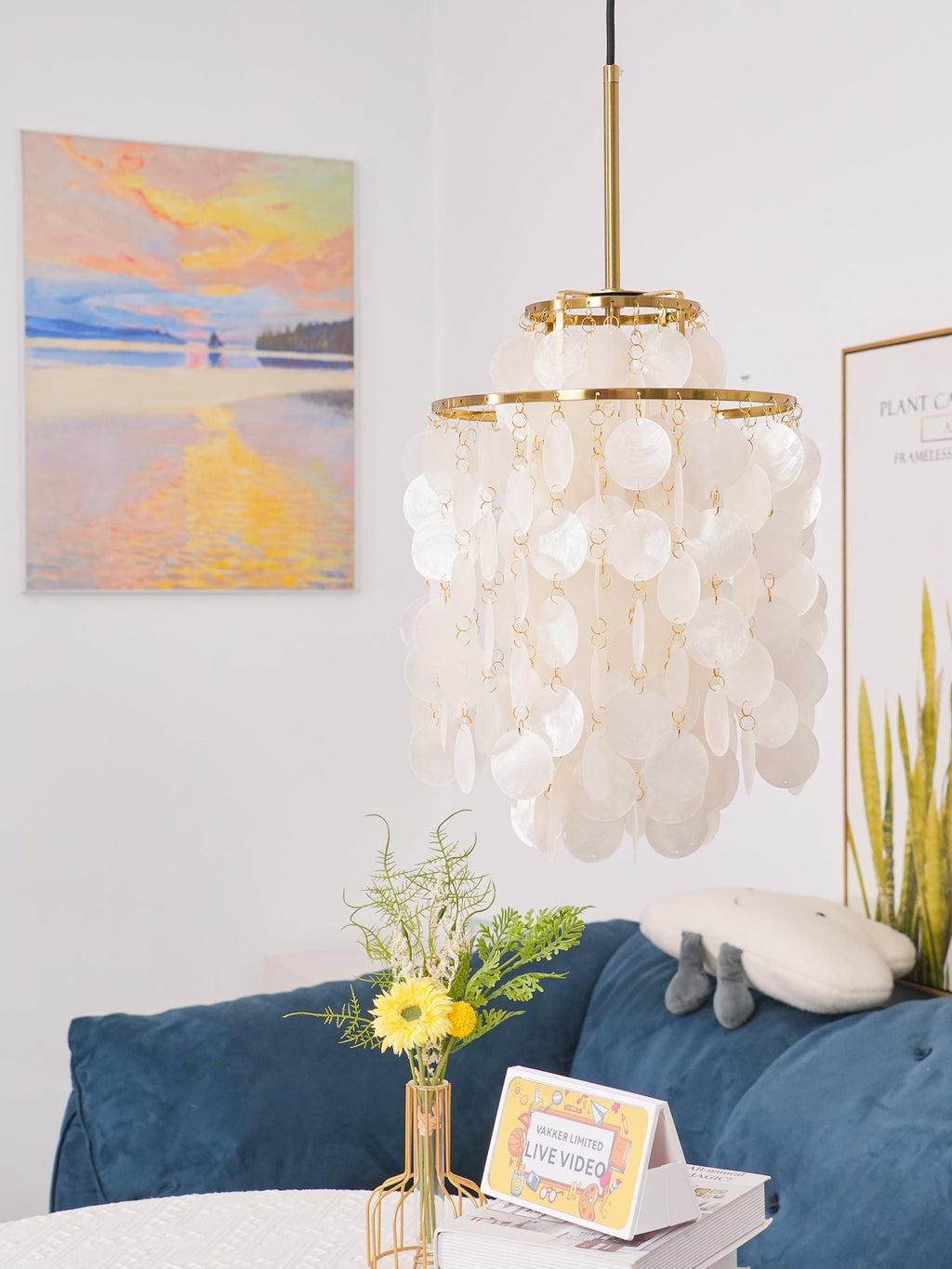 Ilmarelle Shell Chandelier-Moonnatur