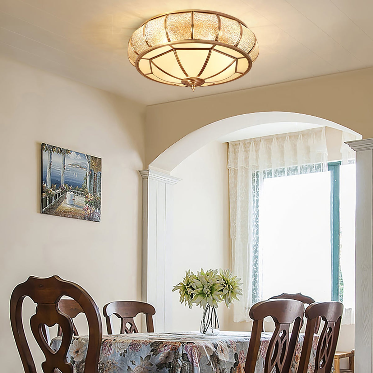 Rhodenera Glass Ceiling Light-Moonnatur