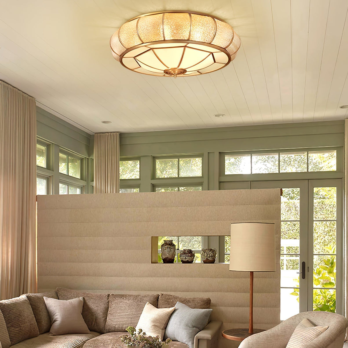 Rhodenera Glass Ceiling Light-Moonnatur