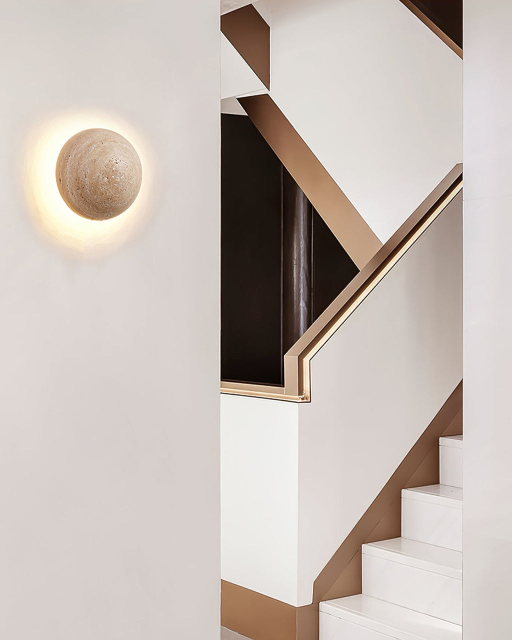 Aberfern Travertine Wall Light-Moonnatur