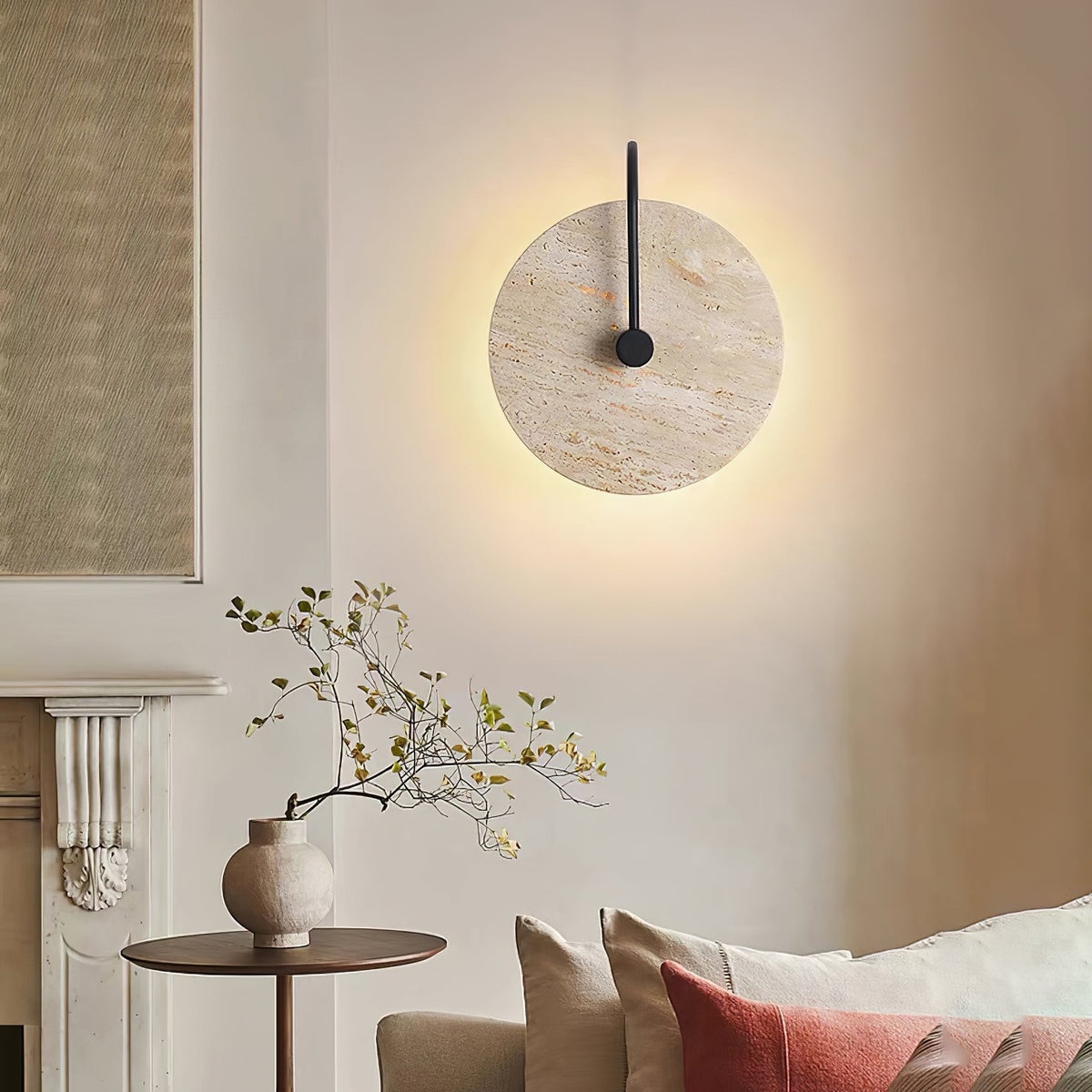 Zorrenbrook Travertine Wall Light-Moonnatur
