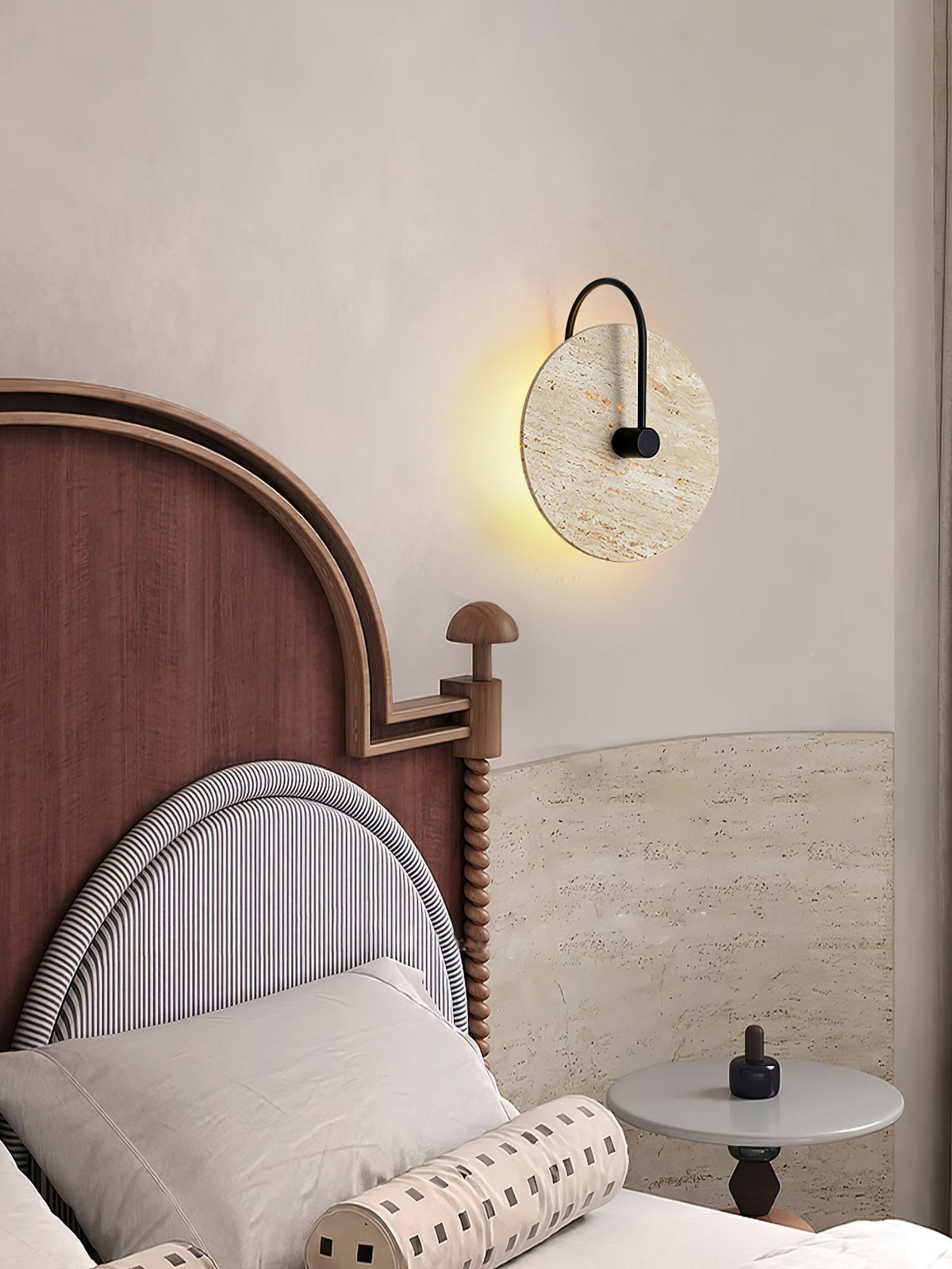Zorrenbrook Travertine Wall Light-Moonnatur