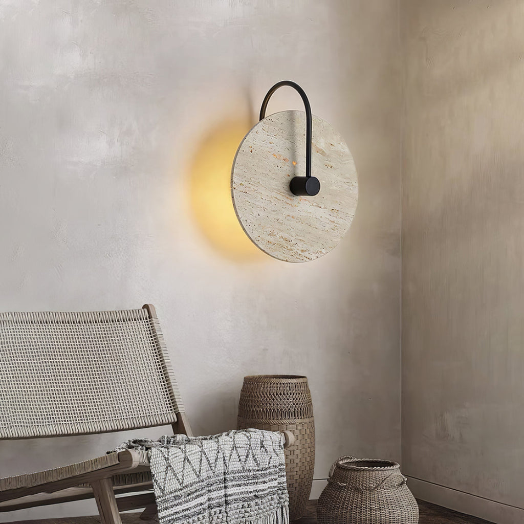 Zorrenbrook Travertine Wall Light-Moonnatur