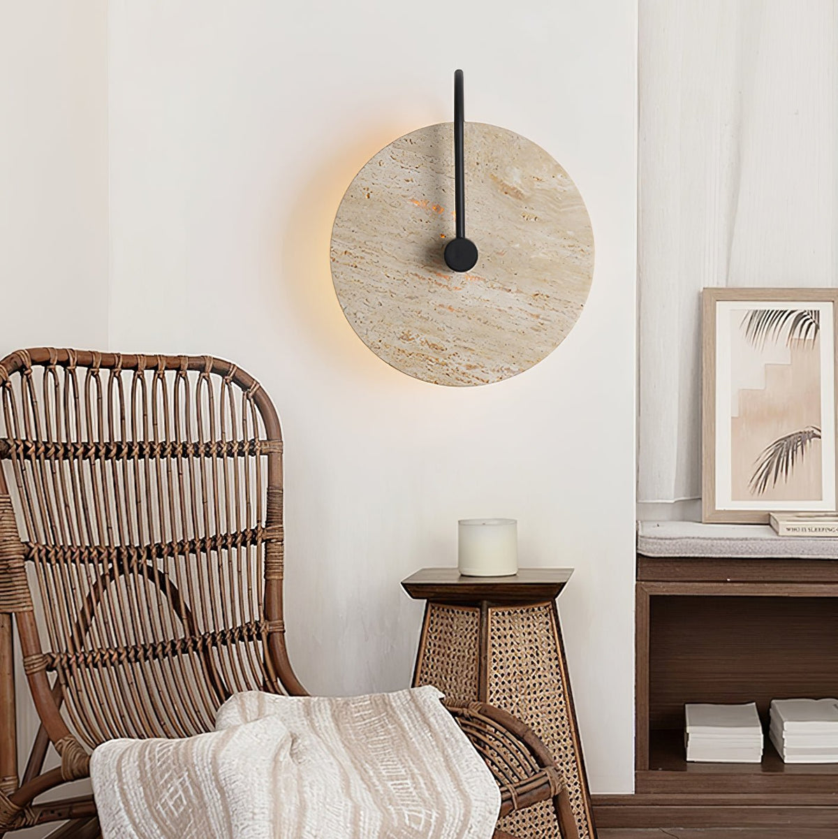 Zorrenbrook Travertine Wall Light-Moonnatur