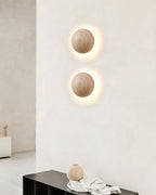 Aberfern Travertine Wall Light-Moonnatur