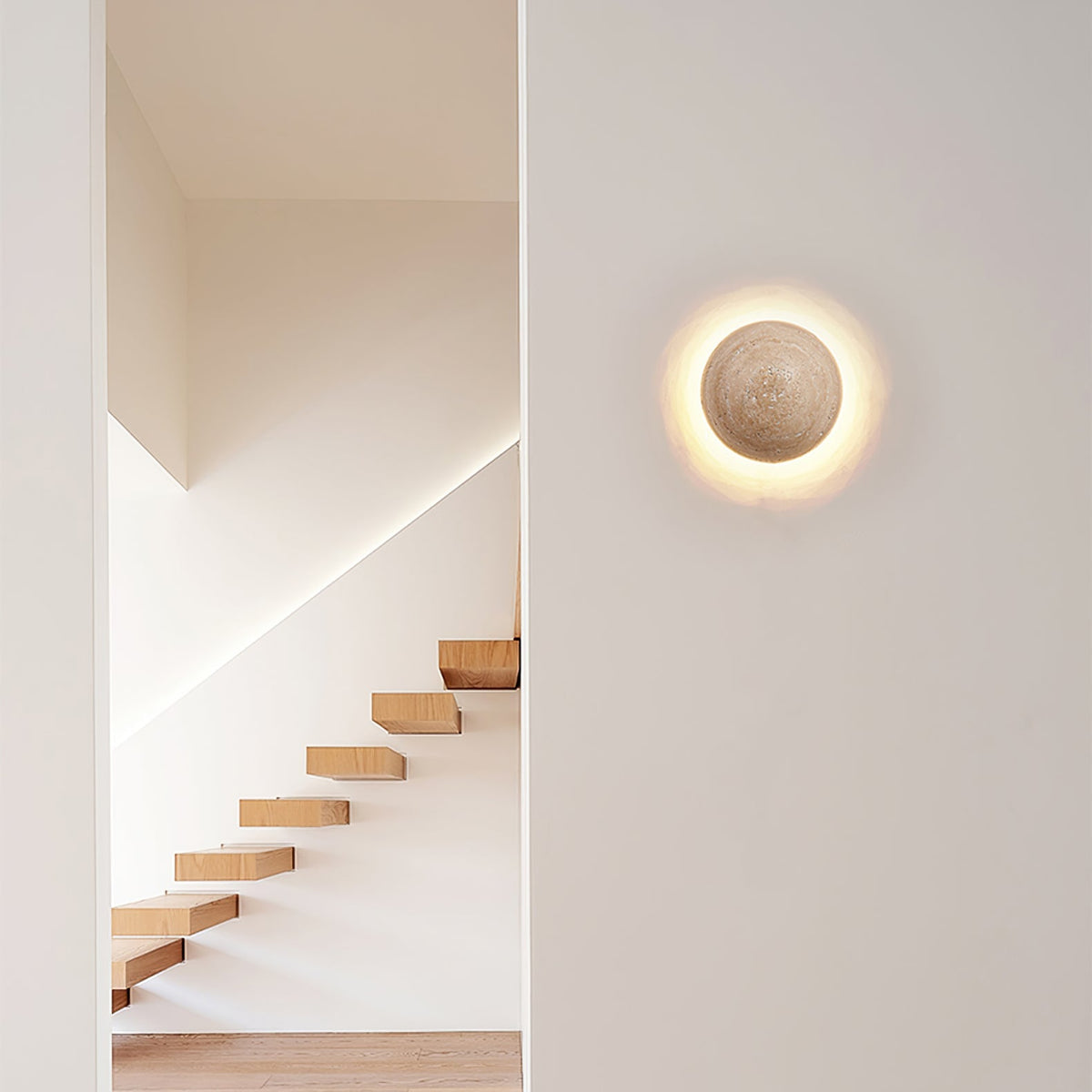 Aberfern Travertine Wall Light-Moonnatur