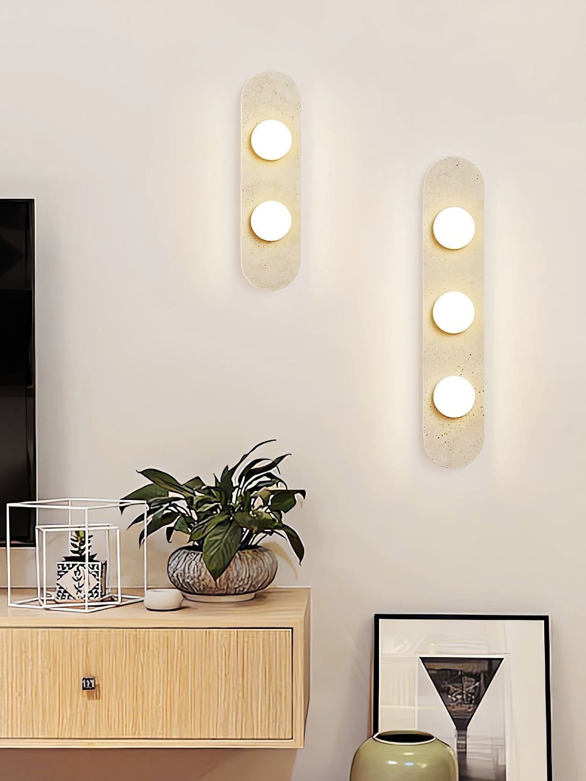 Yarrelcove Travertine Wall Light-Moonnatur