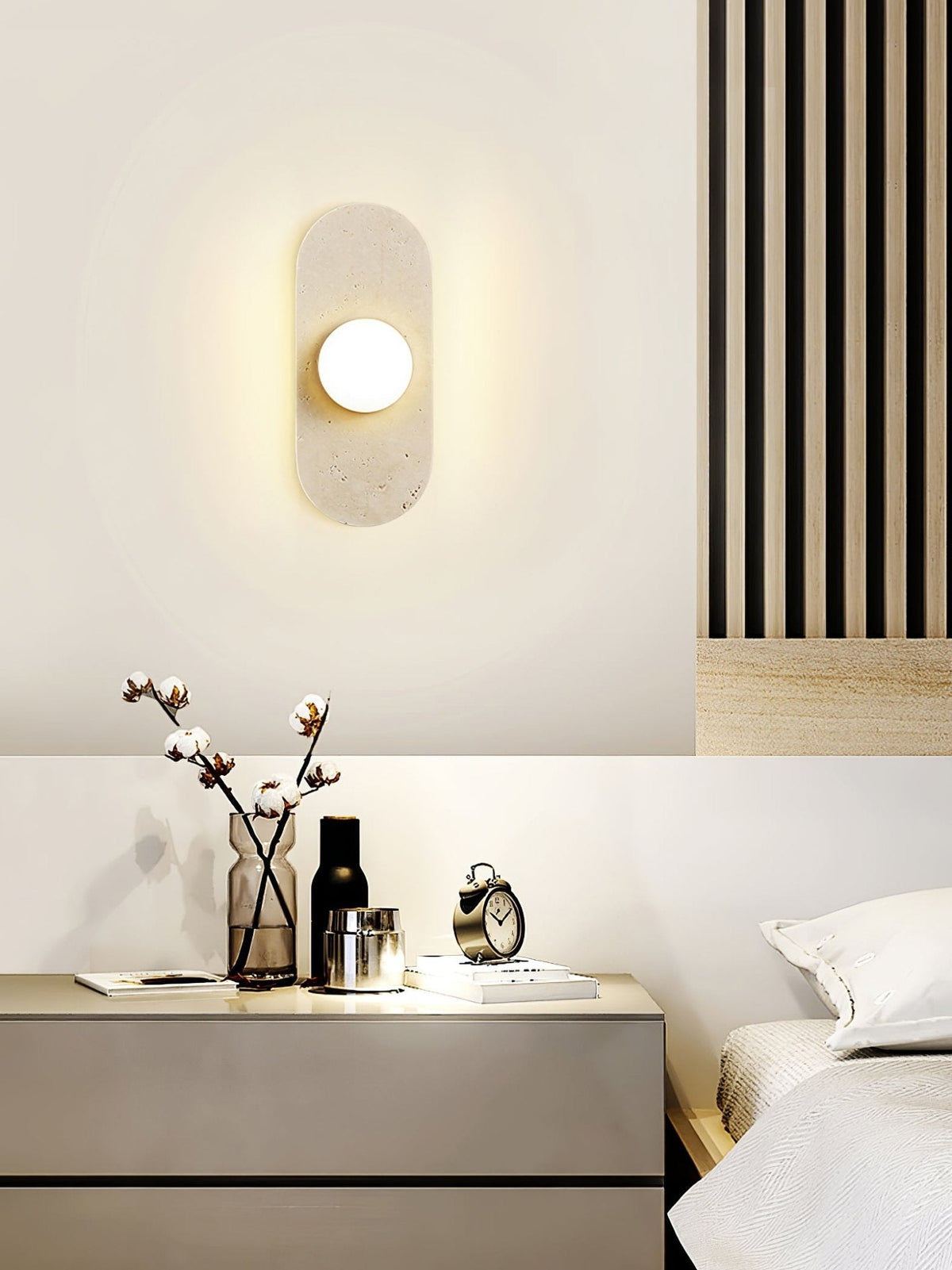 Yarrelcove Travertine Wall Light-Moonnatur
