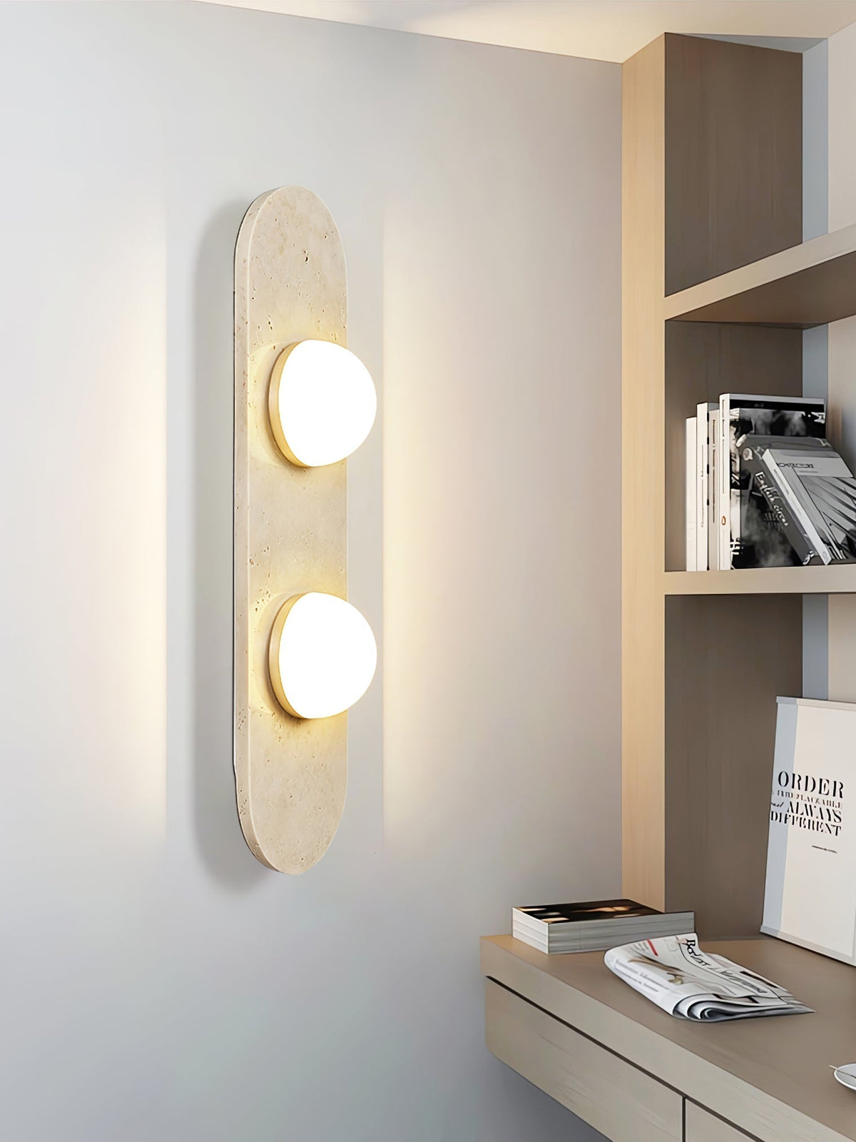 Yarrelcove Travertine Wall Light-Moonnatur