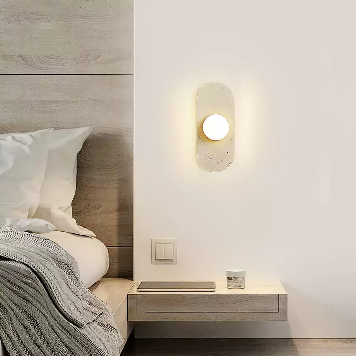 Yarrelcove Travertine Wall Light-Moonnatur