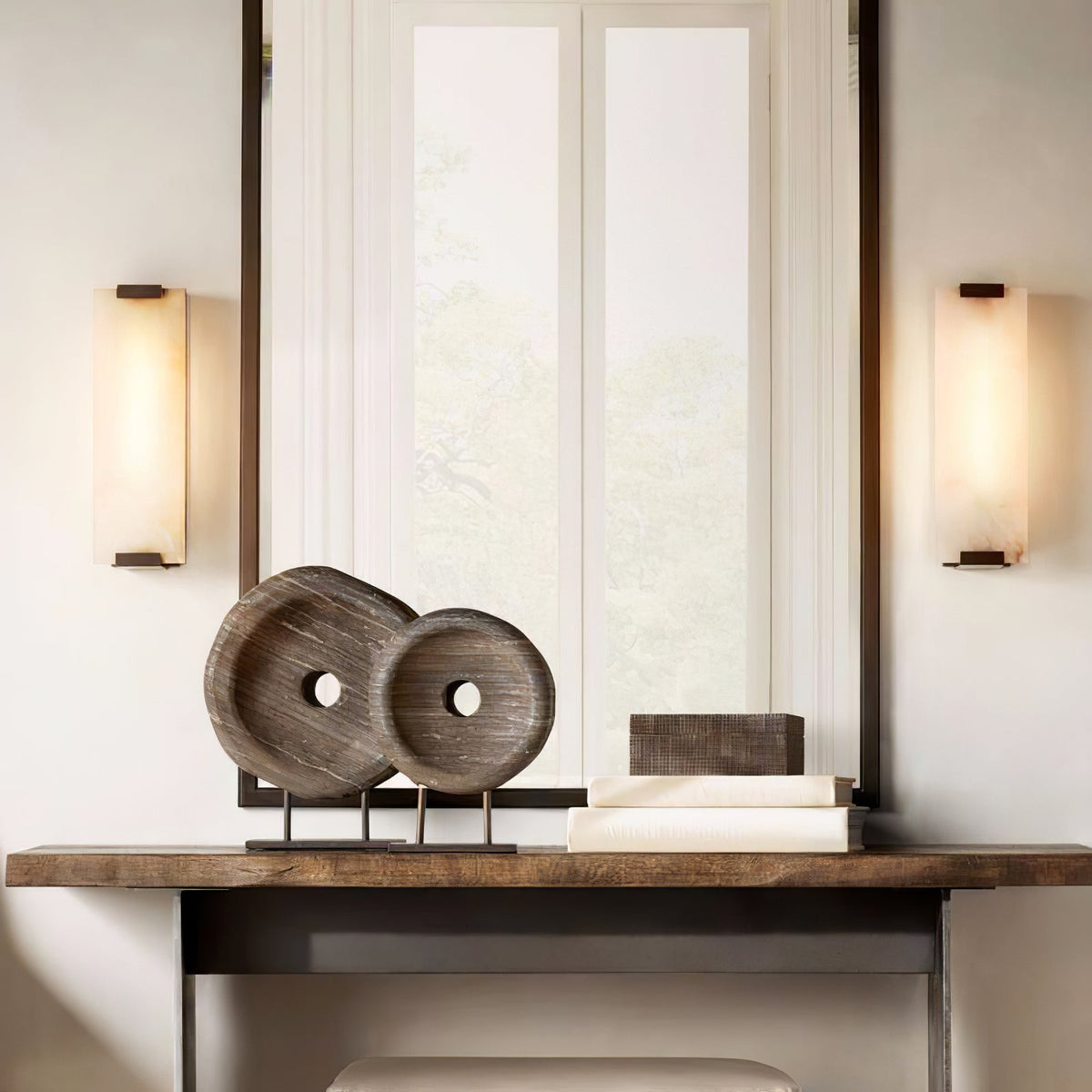 Yardenden Alabaster Wall Light-Moonnatur