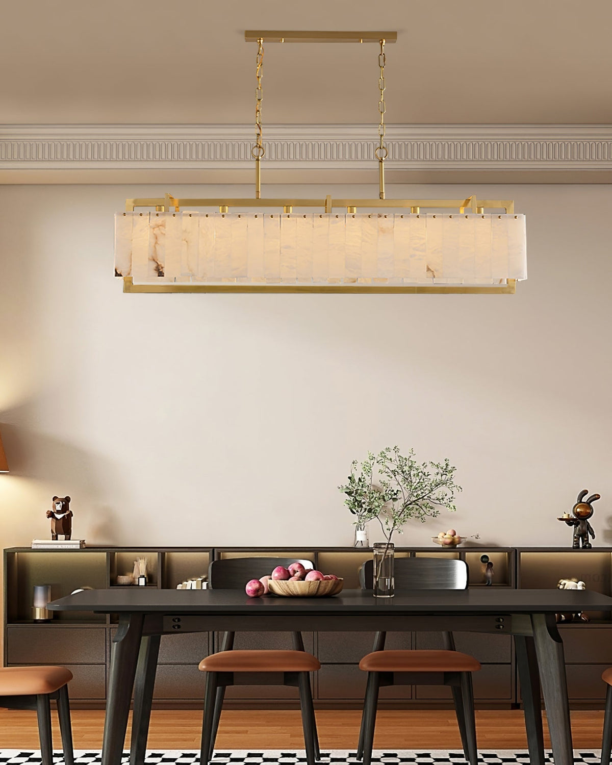 Yarrelbrook Alabaster Chandelier-Moonnatur