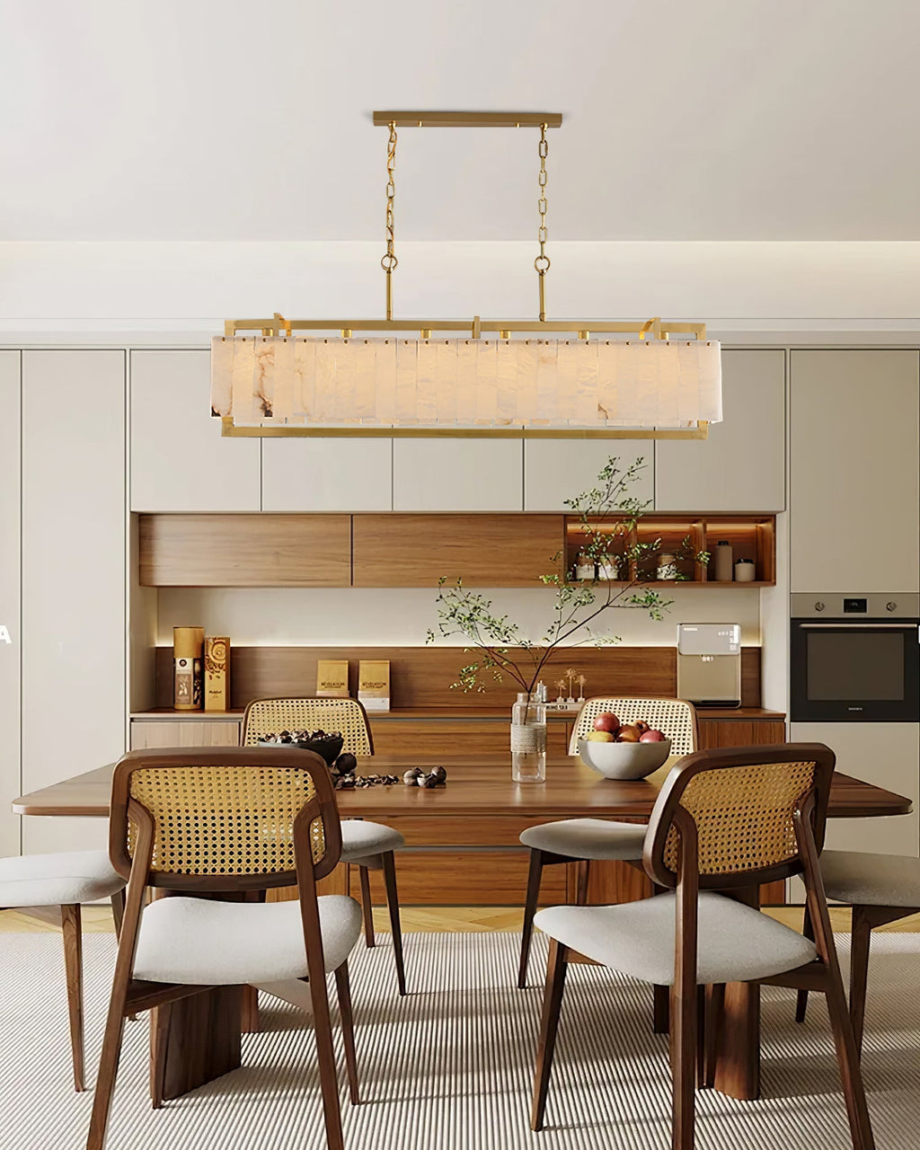 Yarrelbrook Alabaster Chandelier-Moonnatur