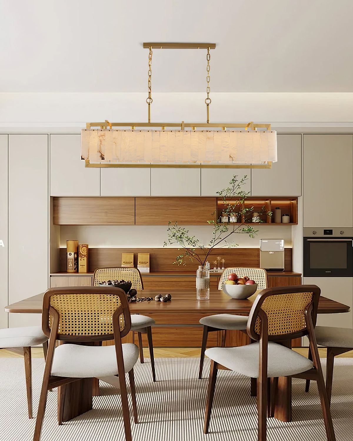 Yarrelbrook Alabaster Chandelier-Moonnatur
