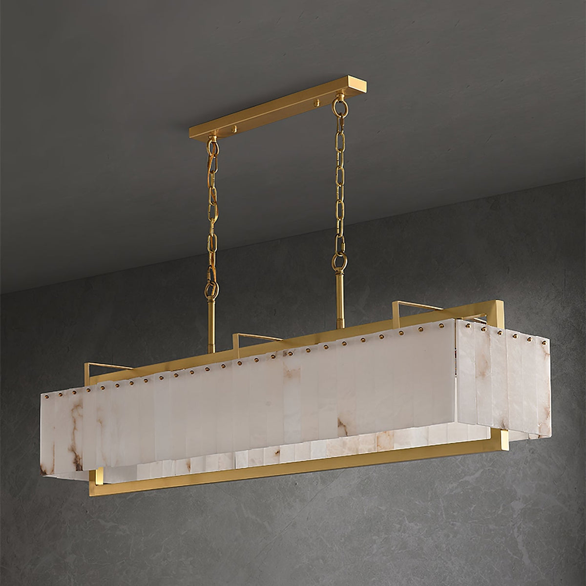 Yarrelbrook Alabaster Chandelier-Moonnatur