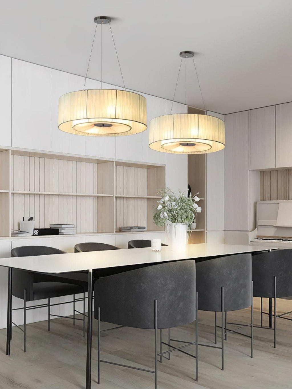 Langrenheath Fabric Pendant Light-Moonnatur
