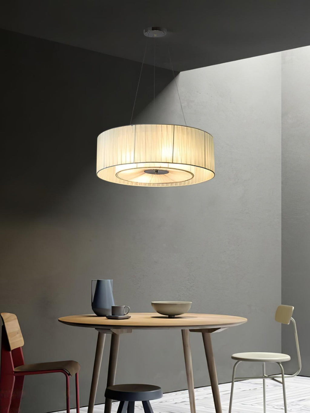 Langrenheath Fabric Pendant Light-Moonnatur