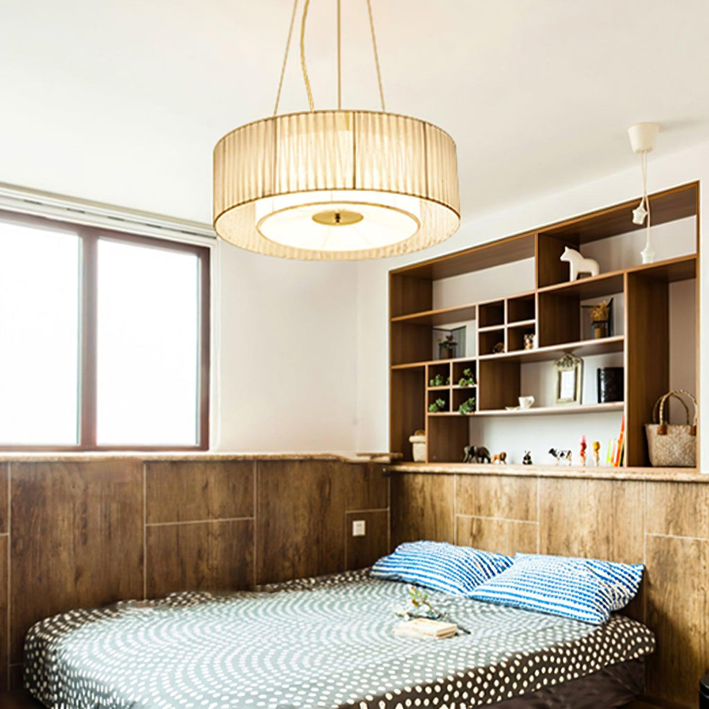 Langrenheath Fabric Pendant Light-Moonnatur