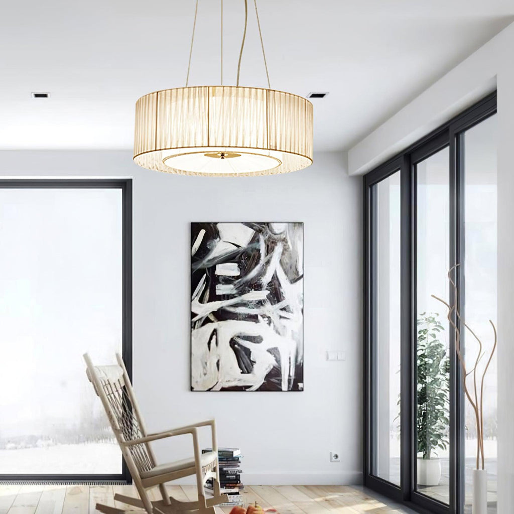 Langrenheath Fabric Pendant Light-Moonnatur