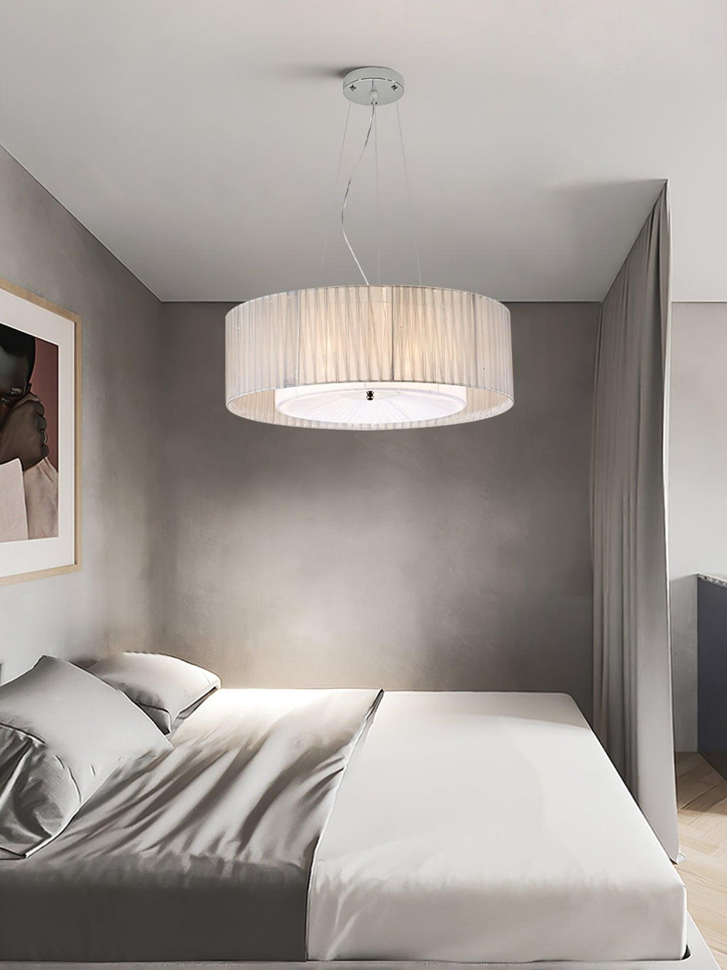 Langrenheath Fabric Pendant Light-Moonnatur