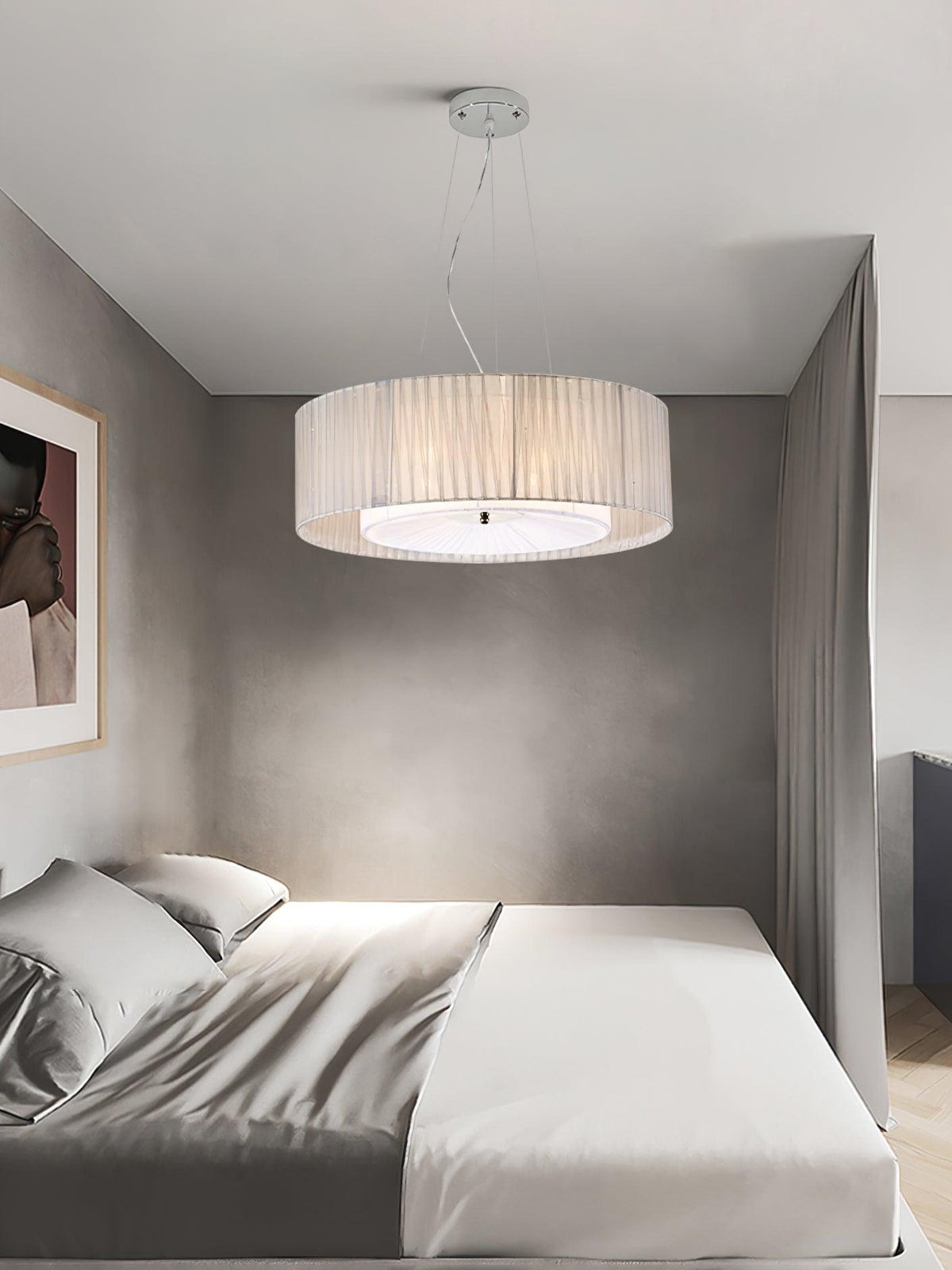 Langrenheath Fabric Pendant Light-Moonnatur