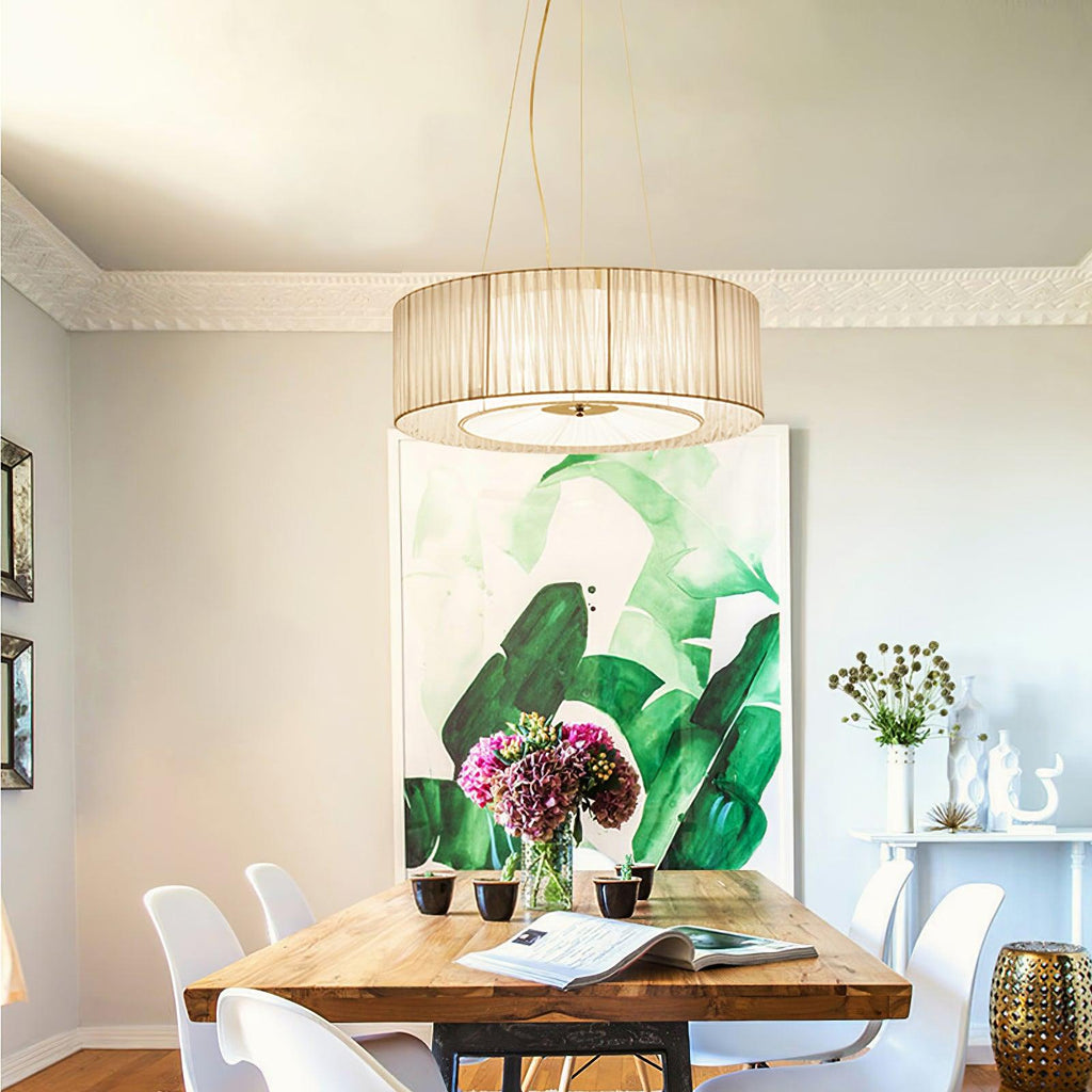 Langrenheath Fabric Pendant Light-Moonnatur