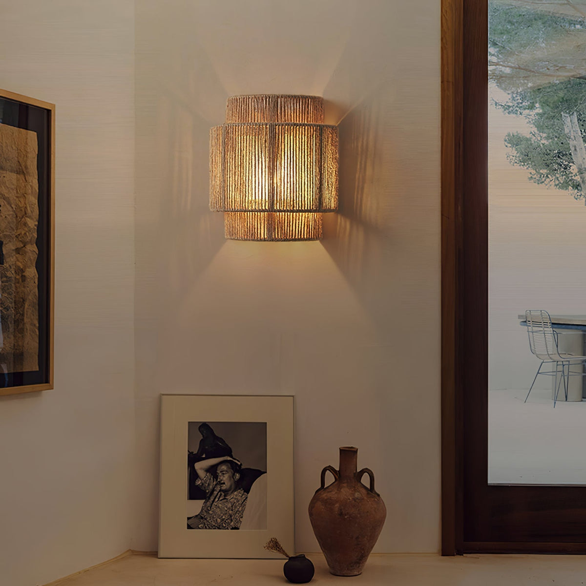 Everis Hemp Rope Wall Light-Moonnatur