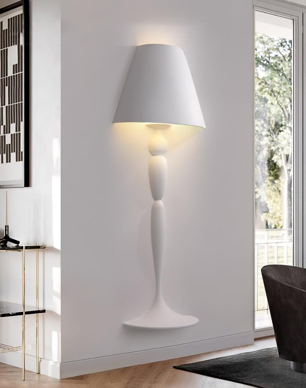 Qonelle Plaster Wall Lamp-Moonnatur