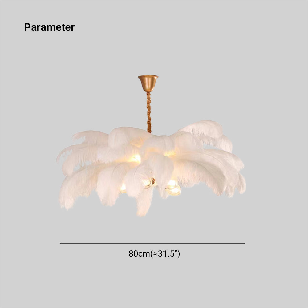 Dorrenwick Feather Pendant Light-Moonnatur