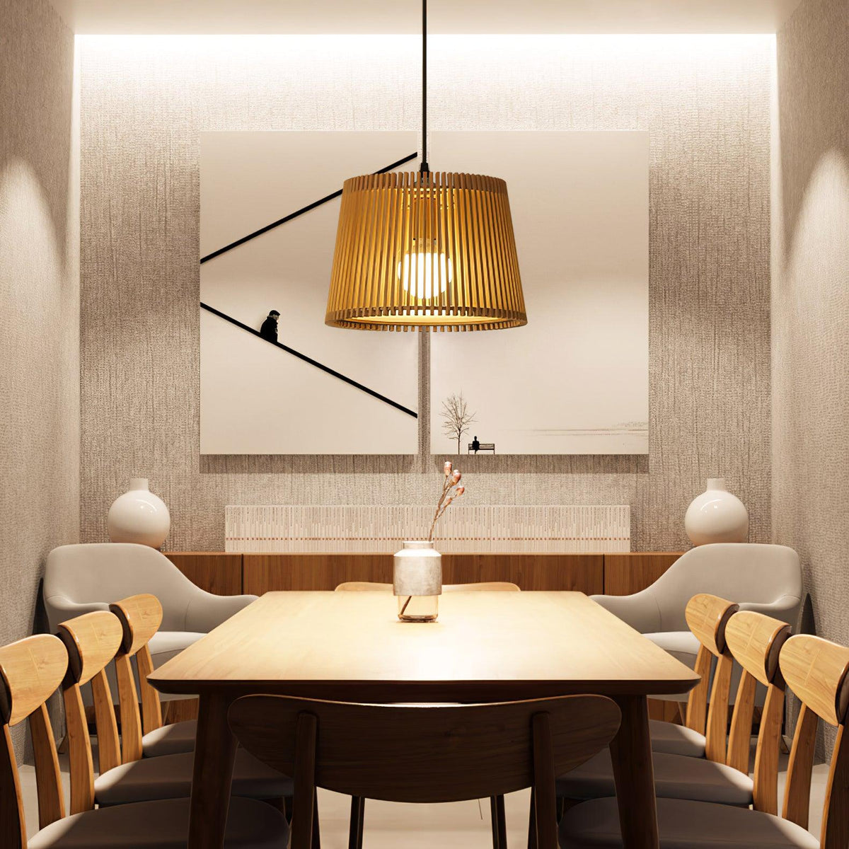 Adairune Wood Pendant Light-Moonnatur
