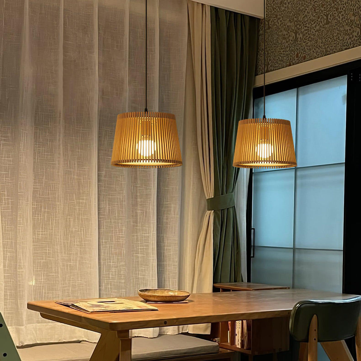 Adairune Wood Pendant Light-Moonnatur