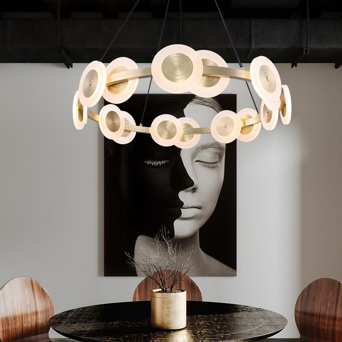 Iverelle Acrylic Chandelier-Moonnatur