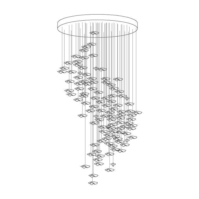 Osternia Glass Chandelier-Moonnatur