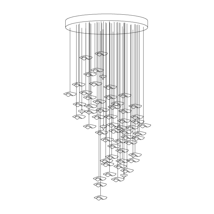 Osternia Glass Chandelier-Moonnatur