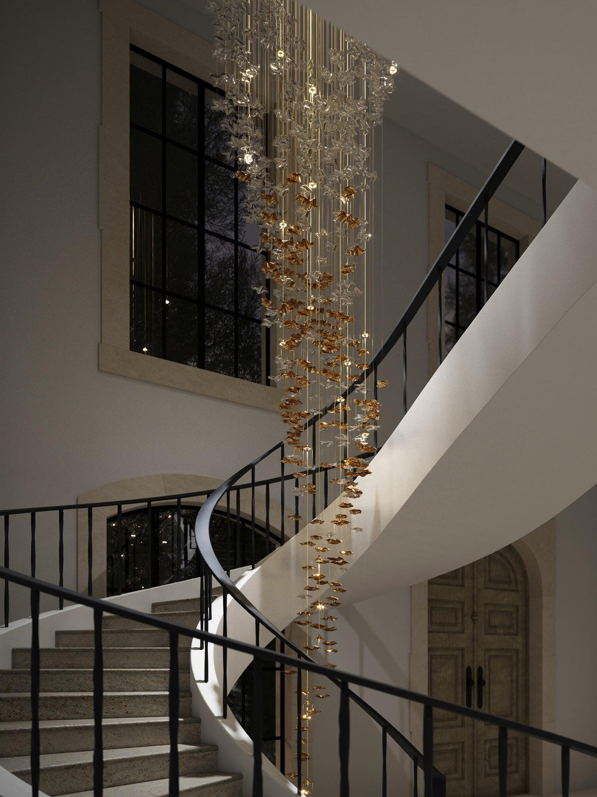 Deldenlyn Glass Chandelier-Moonnatur