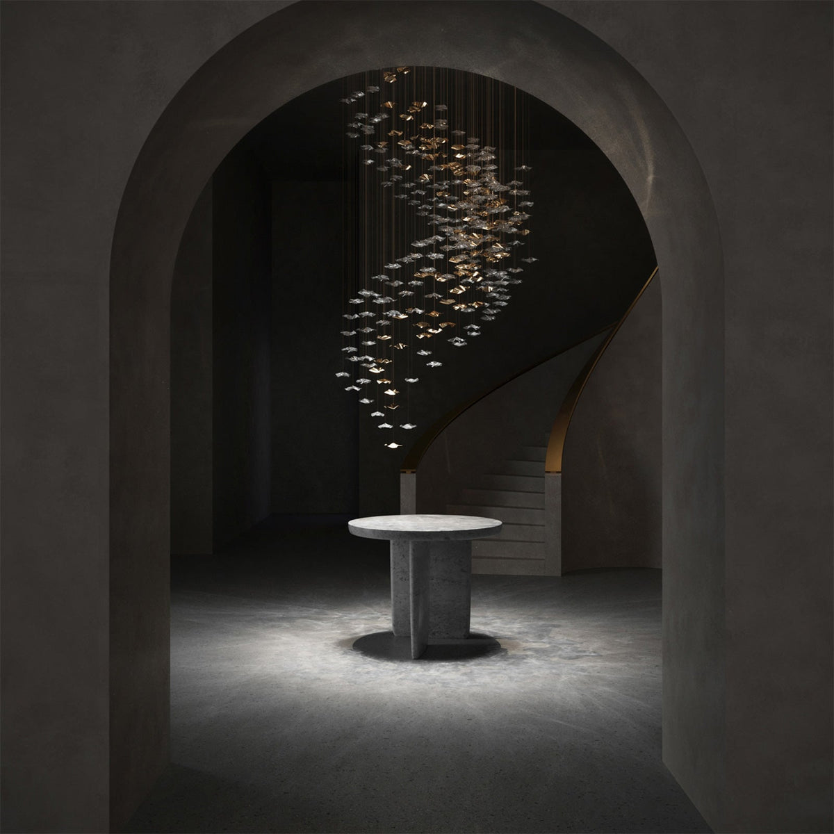 Osternia Glass Chandelier-Moonnatur