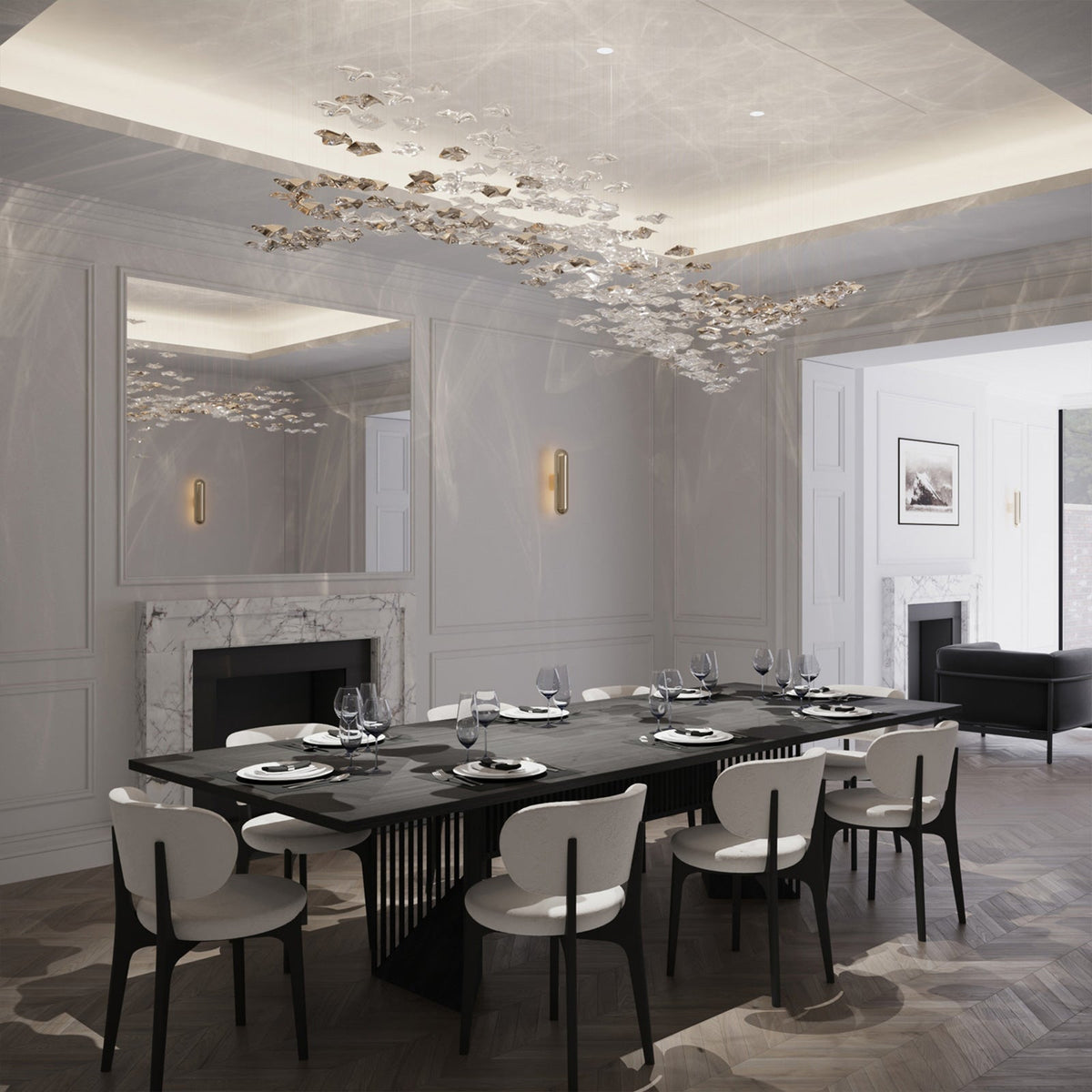 Osternia Glass Chandelier-Moonnatur