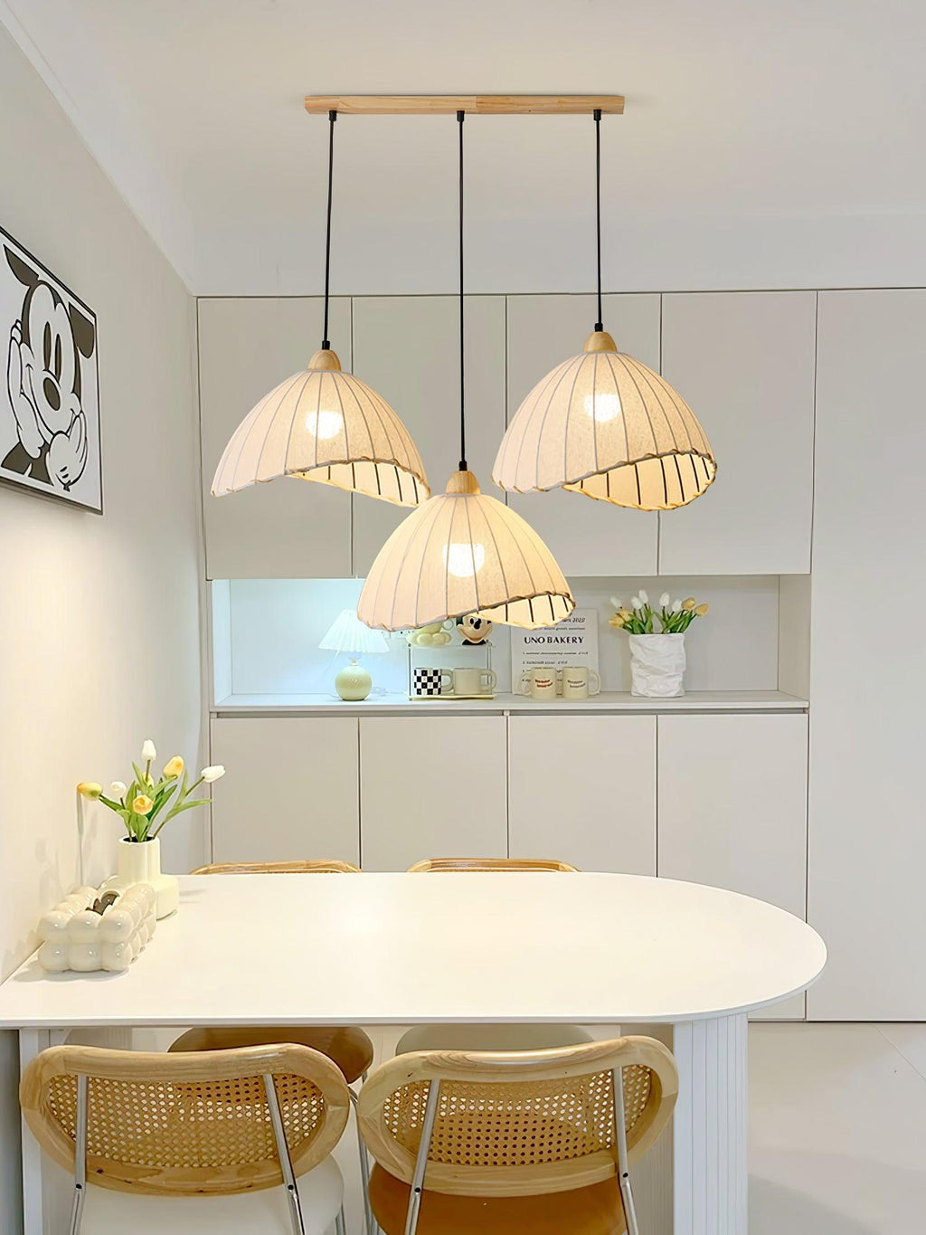 Venina Fabric Pendant Light-Moonnatur