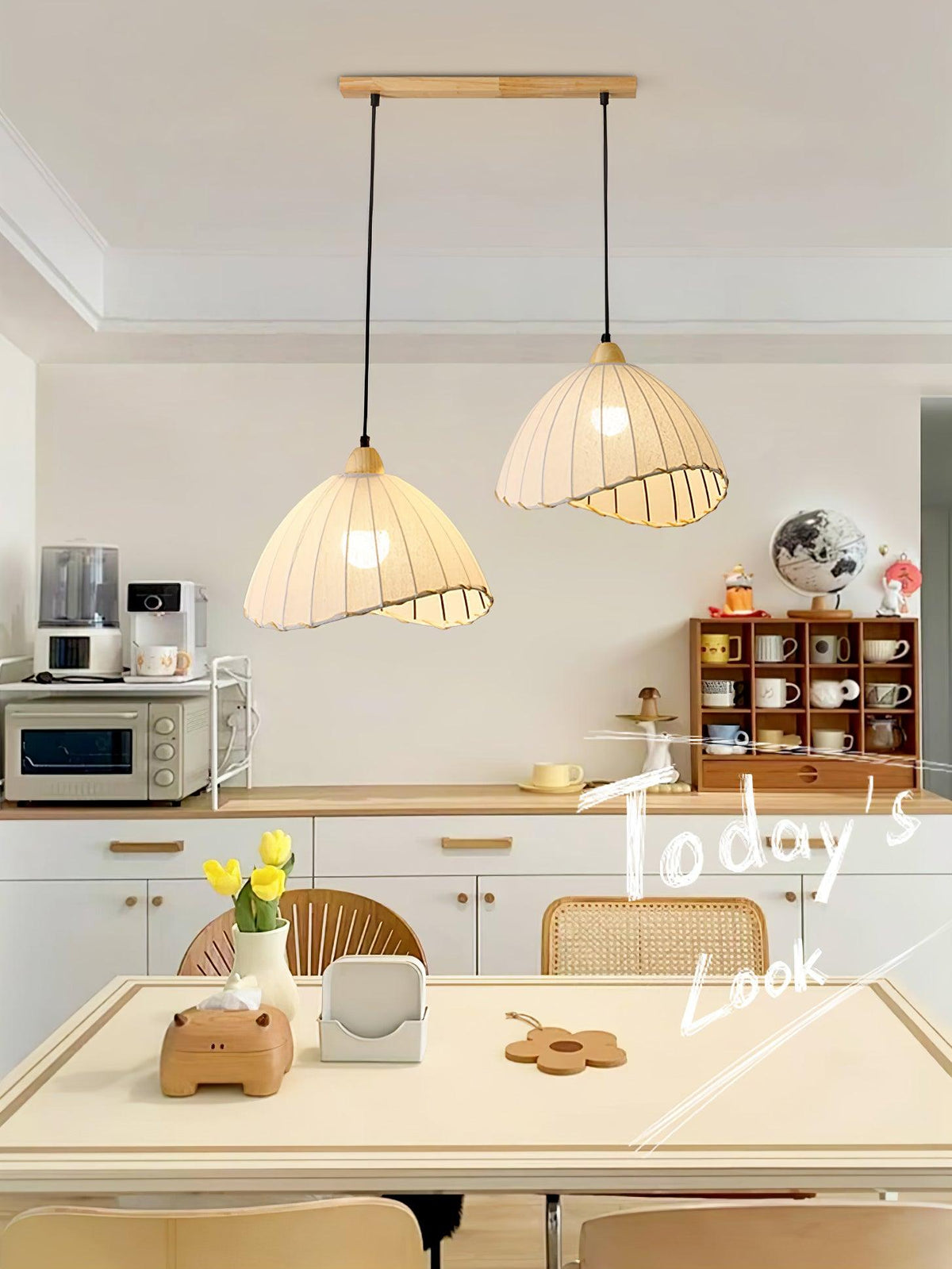 Venina Fabric Pendant Light-Moonnatur