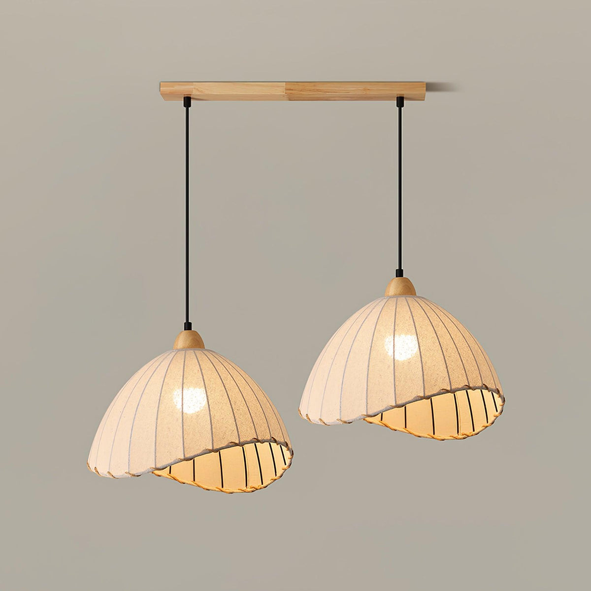 Venina Fabric Pendant Light-Moonnatur